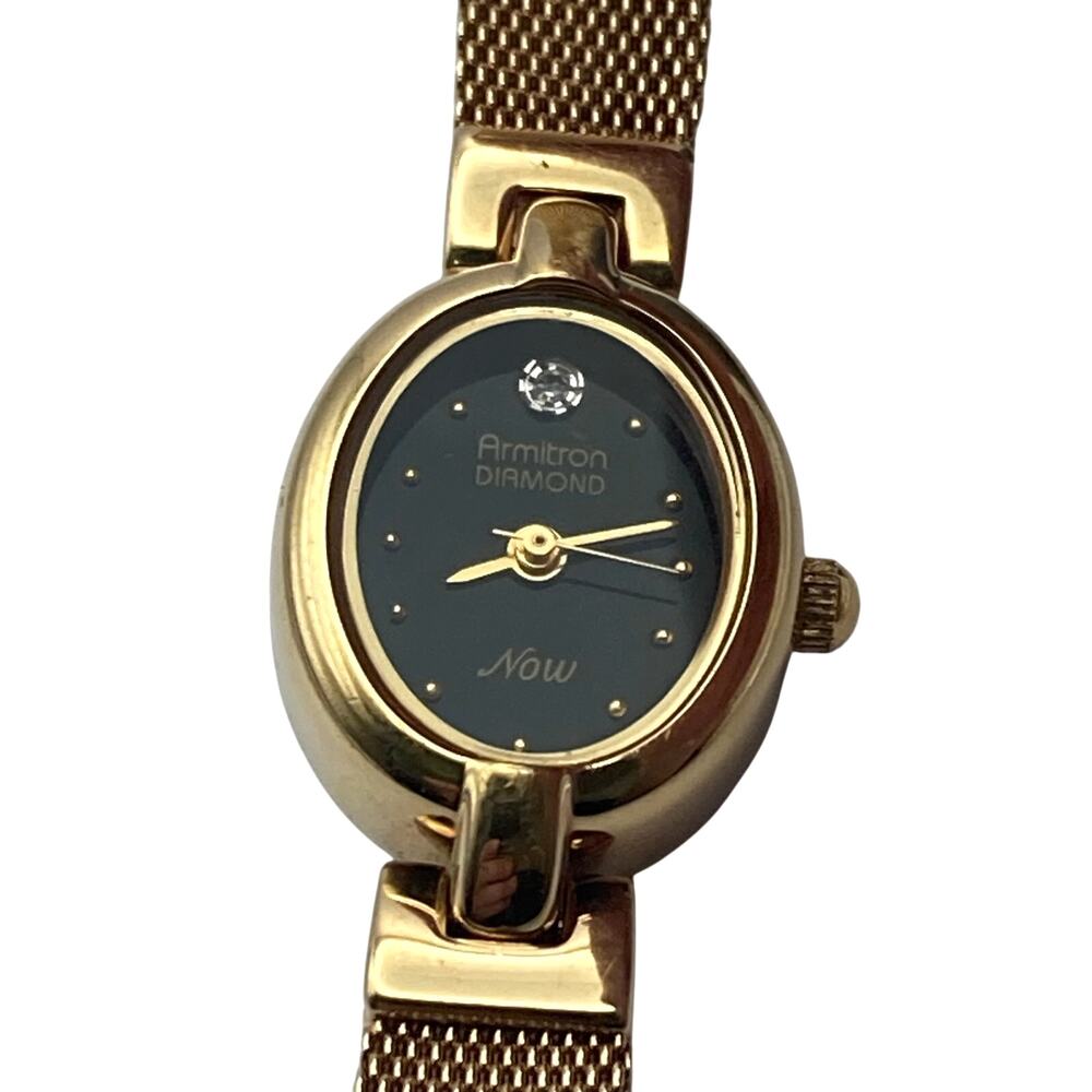 Armitron Diamond Now Women's Quartz Watch 17mm - Fresh Battery -Wrist 6.75